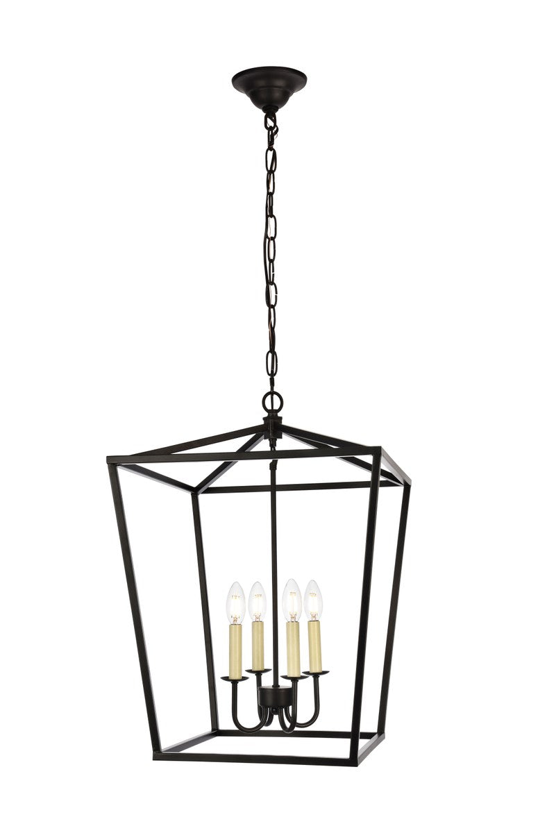 Collection Pendant D17 H24.25 Lt:4 Black Finish by Living District