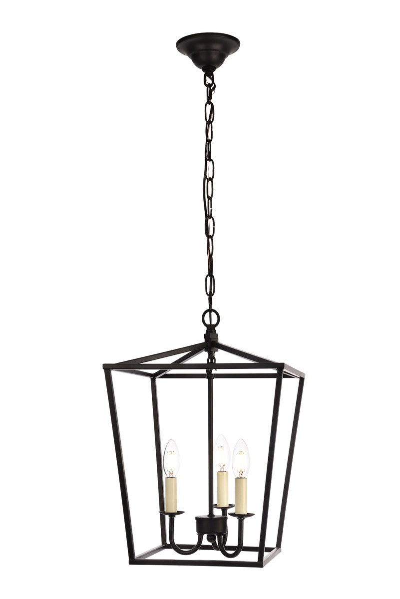 Collection Pendant D12.5 H18.25 Lt:3 Black Finish by Living District