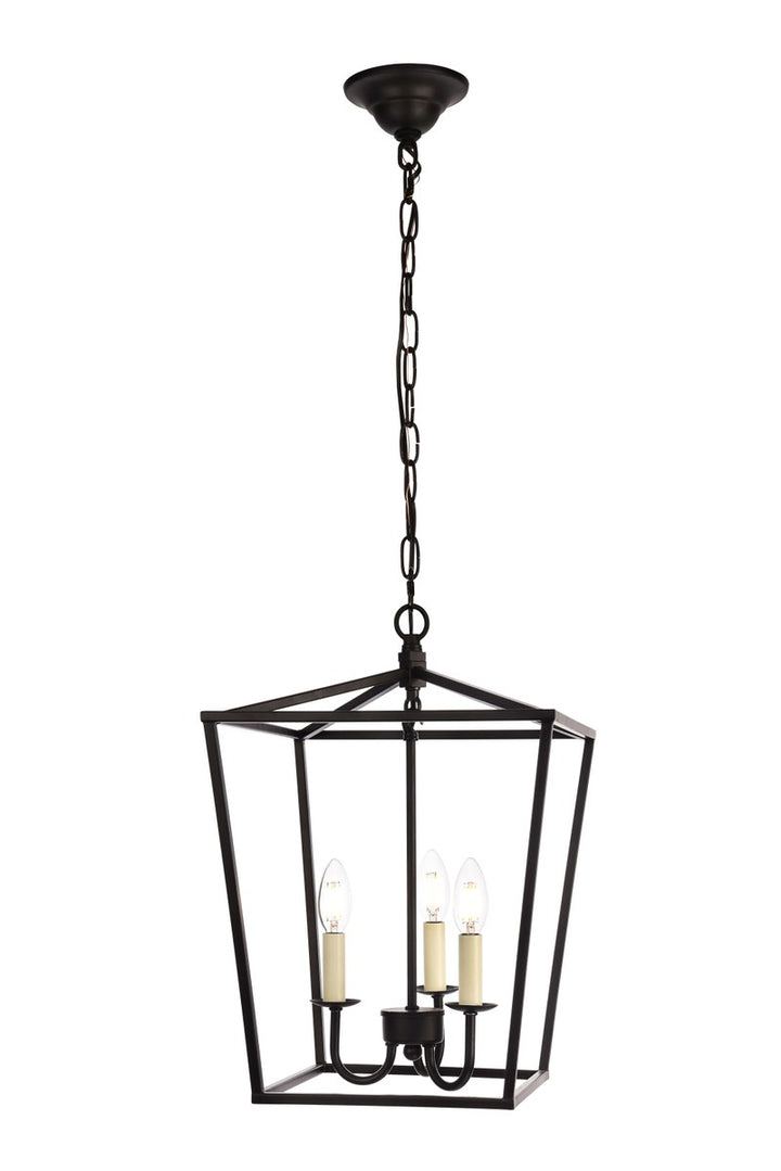 Collection Pendant D12.5 H18.25 Lt:3 Black Finish by Living District