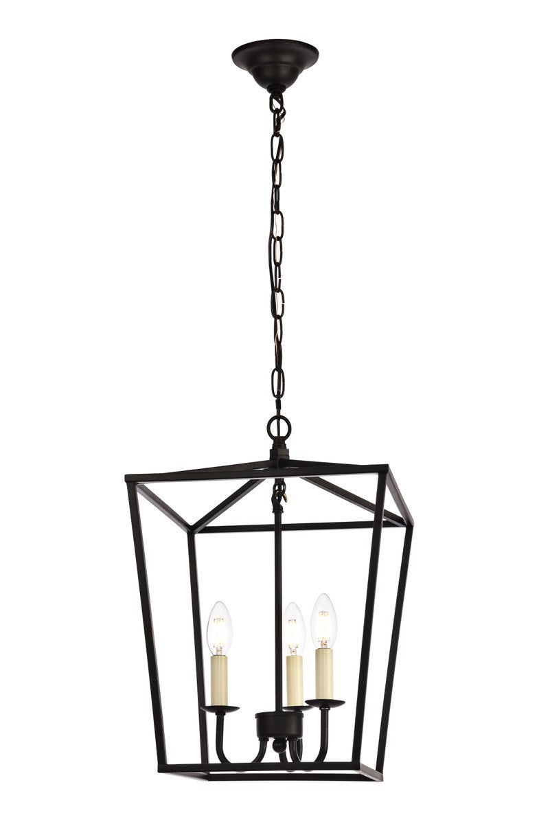 Collection Pendant D12.5 H18.25 Lt:3 Black Finish