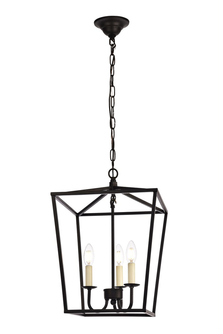 Collection Pendant D12.5 H18.25 Lt:3 Black Finish