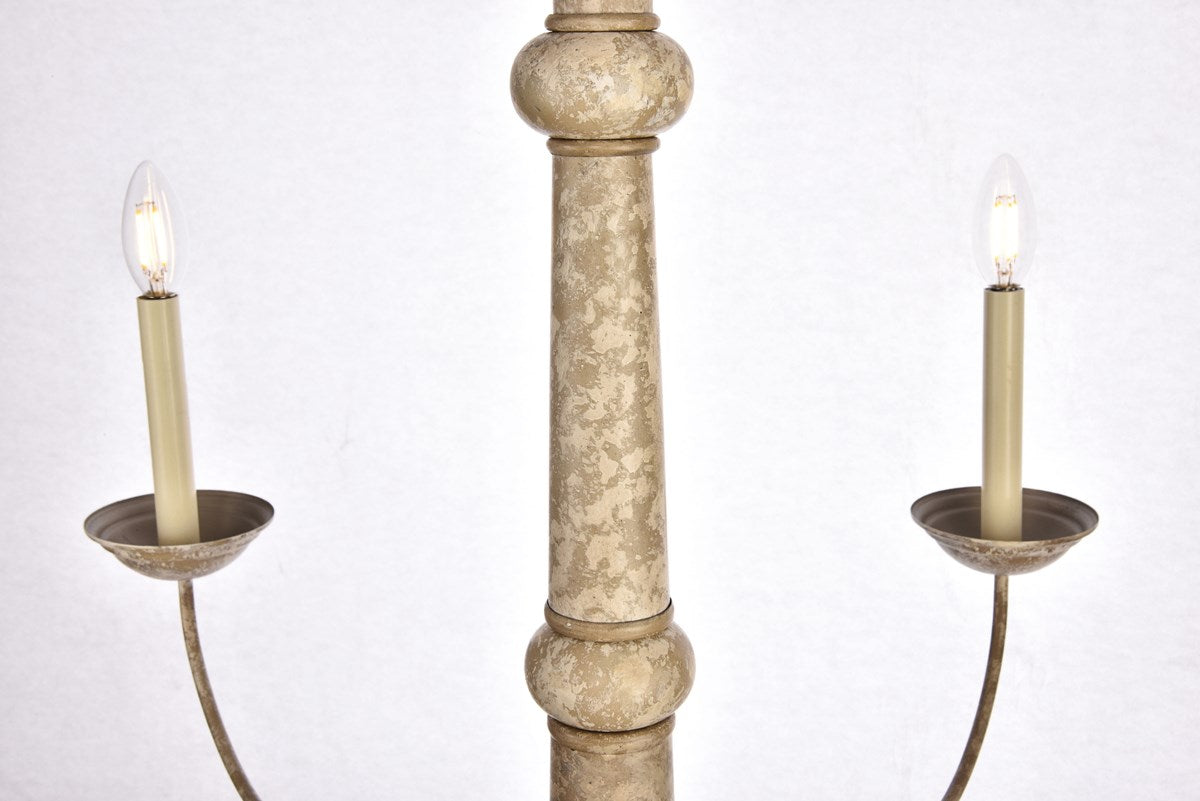 Collection Chandelier D39.8 H24 Lt:6 Weathered Dove Finish