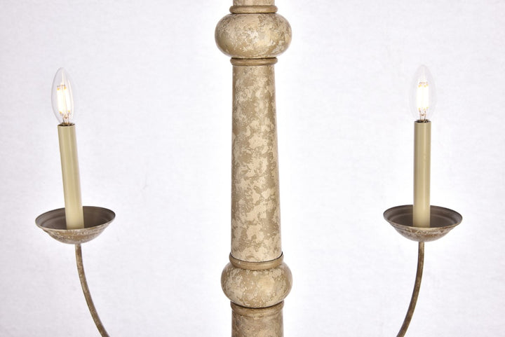 Collection Chandelier D39.8 H24 Lt:6 Weathered Dove Finish