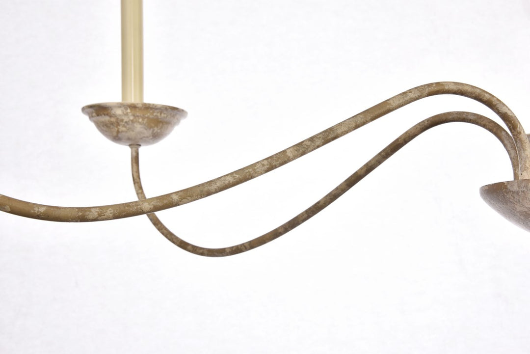 Collection Chandelier D39.8 H24 Lt:6 Weathered Dove Finish