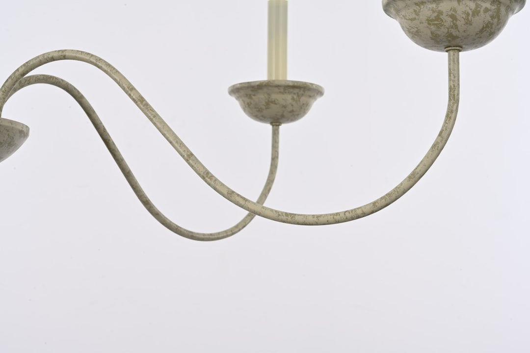 Collection Chandelier D35 H21.6 Lt:6 Weathered Dove Finish