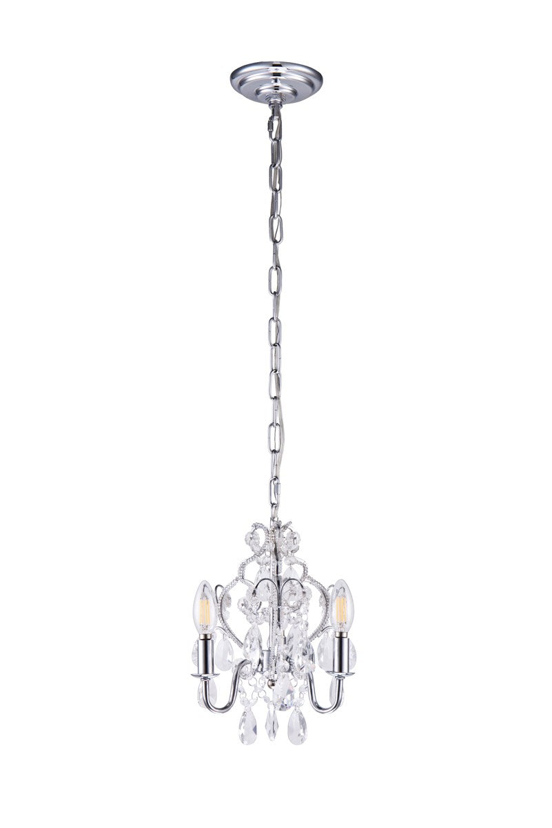 Collection Pendant D9.5 H12.2 Lt:3 Chrome Finish by Living District