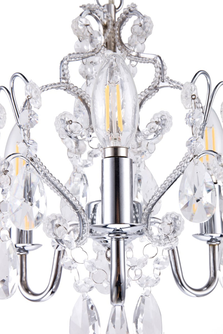 Collection Pendant D9.5 H12.2 Lt:3 Chrome Finish
