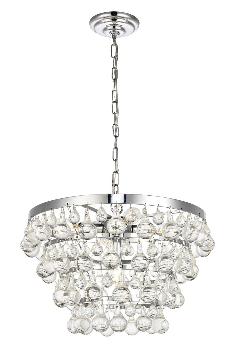 Collection Pendant D17 H10.9 Lt:5 Chrome Finish by Living District