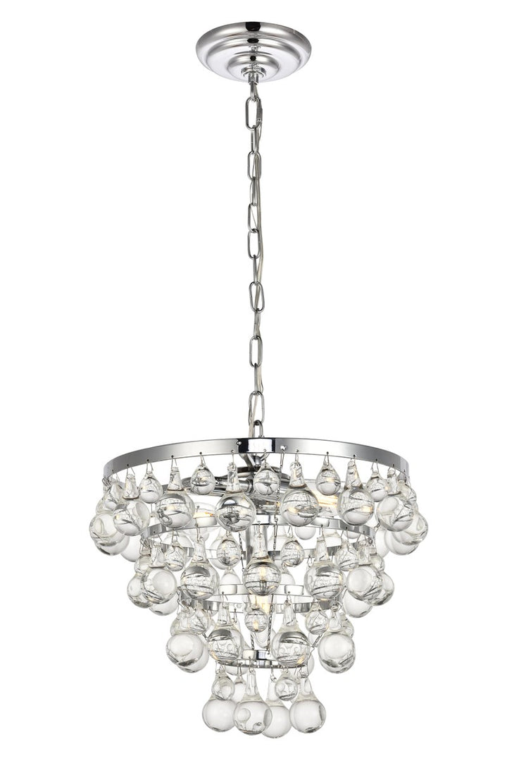 Collection Pendant D13 H10.9 Lt:3 Chrome Finish by Living District