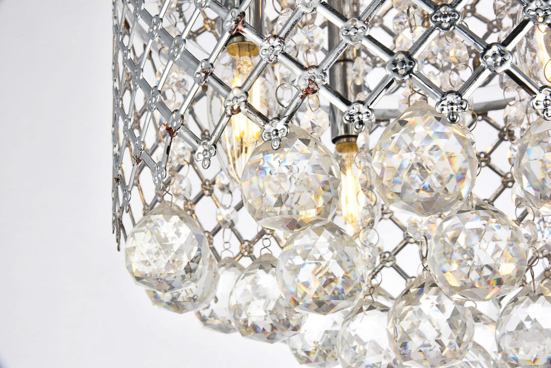 Collection Flushmount D13.5 H9.4 Lt:4 Chrome Finish