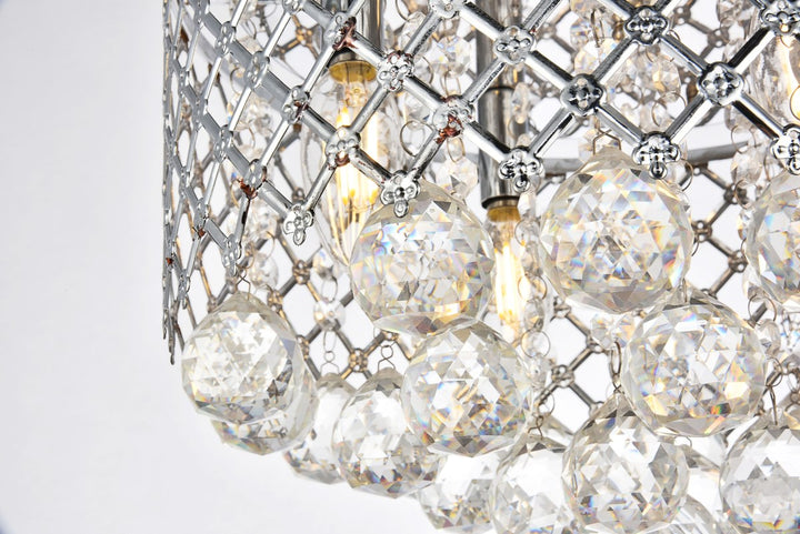 Collection Flushmount D13.5 H9.4 Lt:4 Chrome Finish