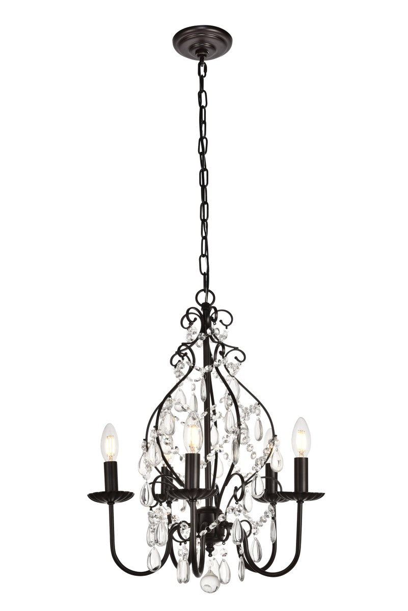 Collection Pendant D17 H23 Lt:5 Oil rubbed bronze Finish by Living District