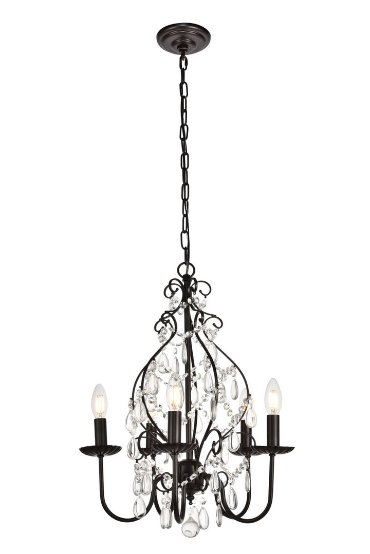 Collection Pendant D17 H23 Lt:5 Oil rubbed bronze Finish by Living District