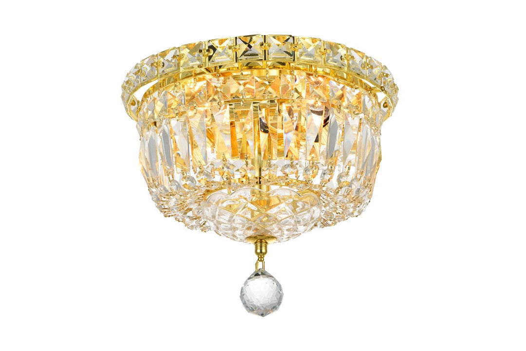 Collection Flush Mount D10in H8in Lt:4 Gold Finish by Living District
