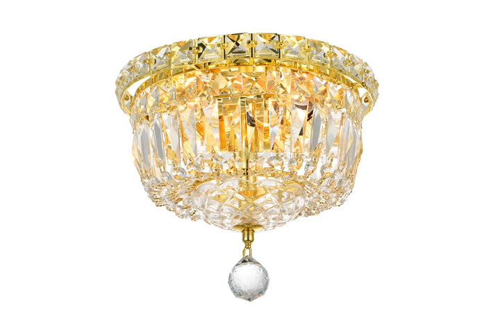 Collection Flush Mount D10in H8in Lt:4 Gold Finish by Living District