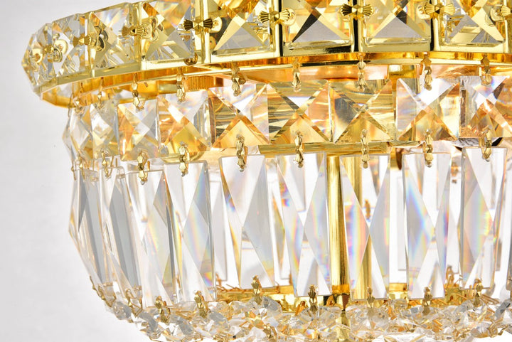 Collection Flush Mount D10in H8in Lt:4 Gold Finish