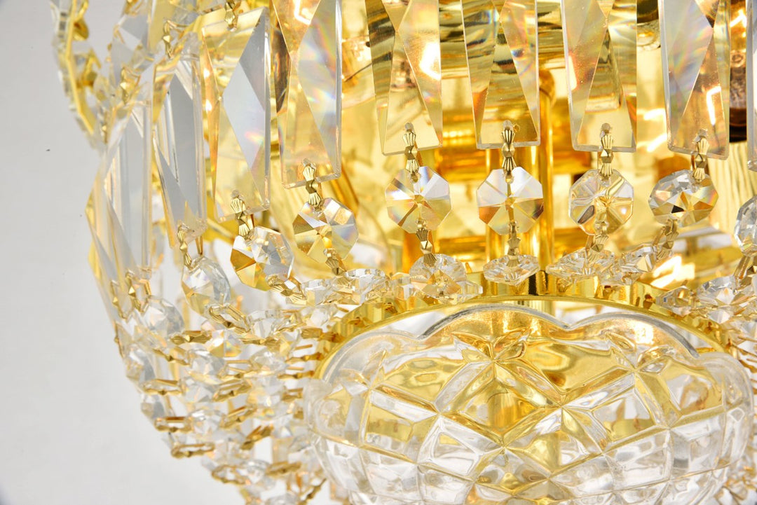 Collection Flush Mount D10in H8in Lt:4 Gold Finish