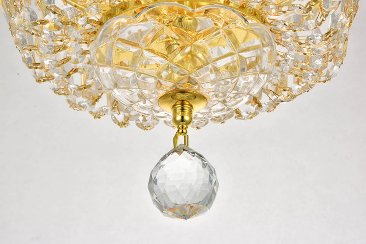 Collection Flush Mount D10in H8in Lt:4 Gold Finish