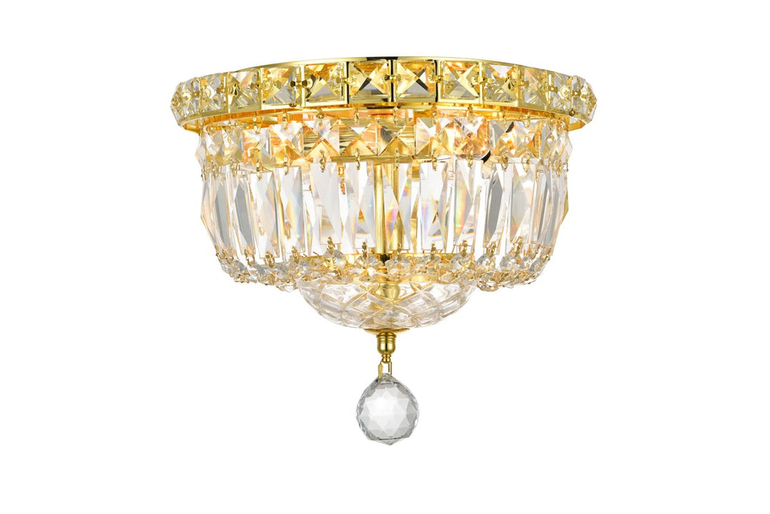Collection Flush Mount D10in H8in Lt:4 Gold Finish