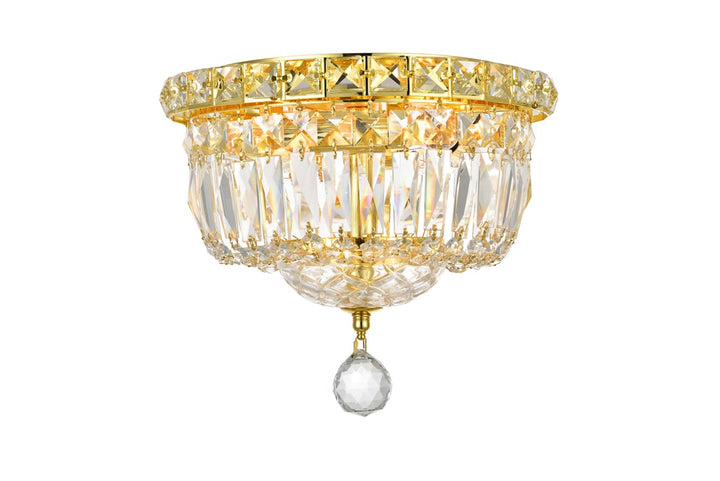 Collection Flush Mount D10in H8in Lt:4 Gold Finish