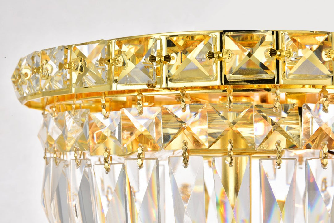 Collection Flush Mount D10in H8in Lt:4 Gold Finish