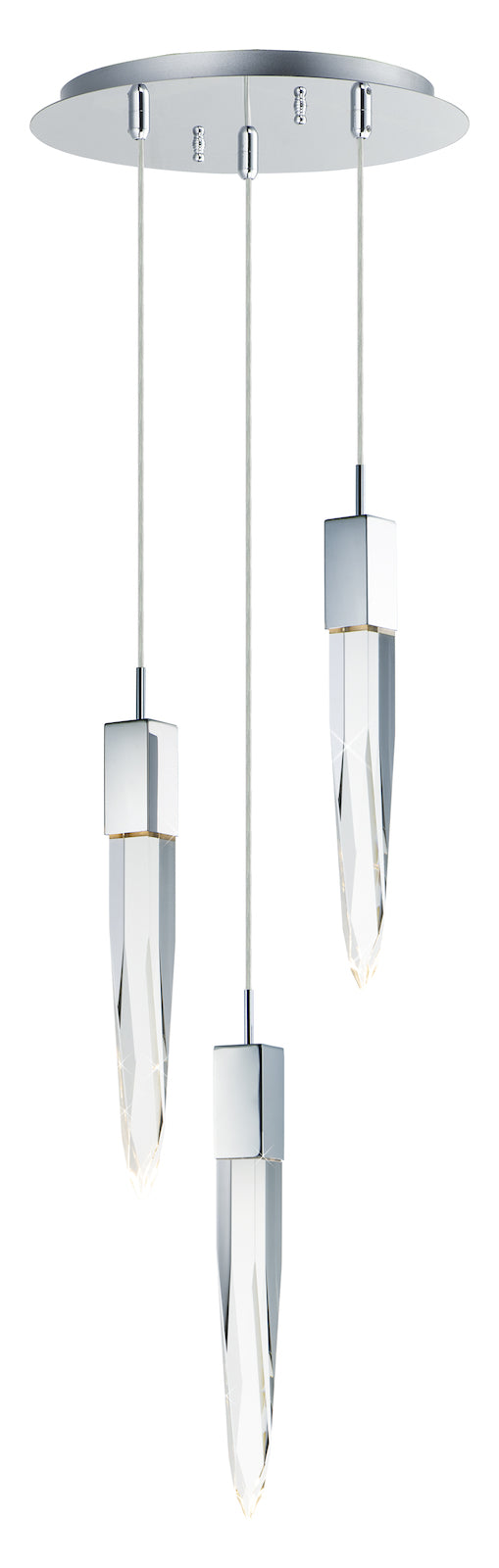 Quartz Led 3-Light Pendant by ET2
