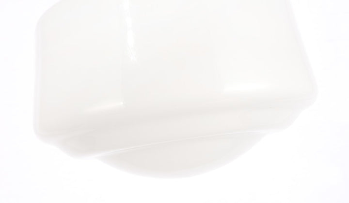 1 Light Black And Frosted White Glass Flush Mount