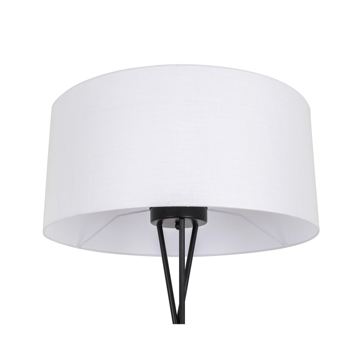 1 Light Black And White Shade Floor Lamp