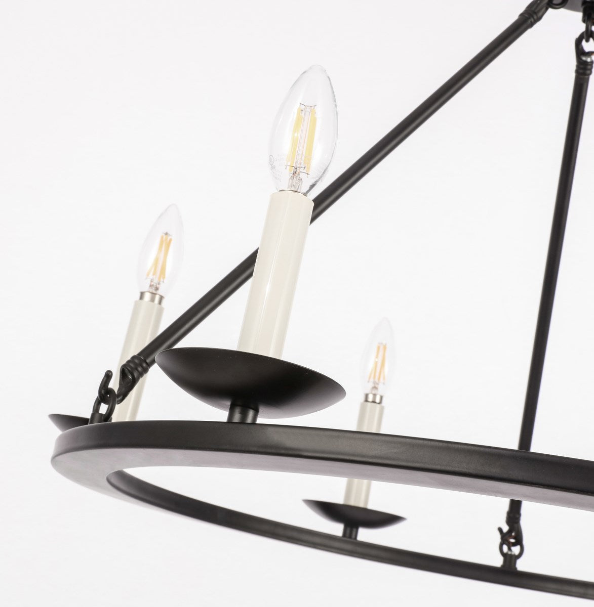 6 Light Black Chandelier