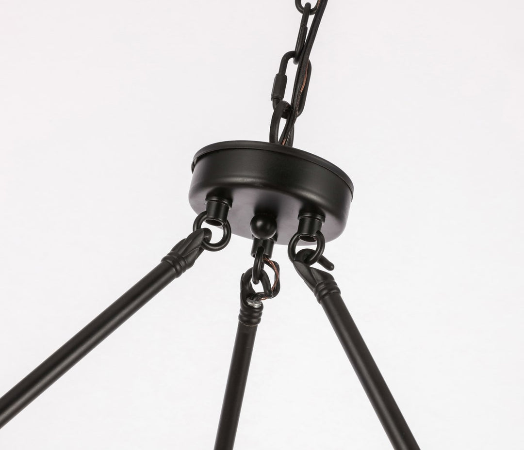 6 Light Black Chandelier