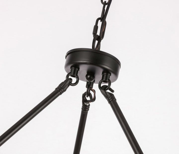 6 Light Black Chandelier