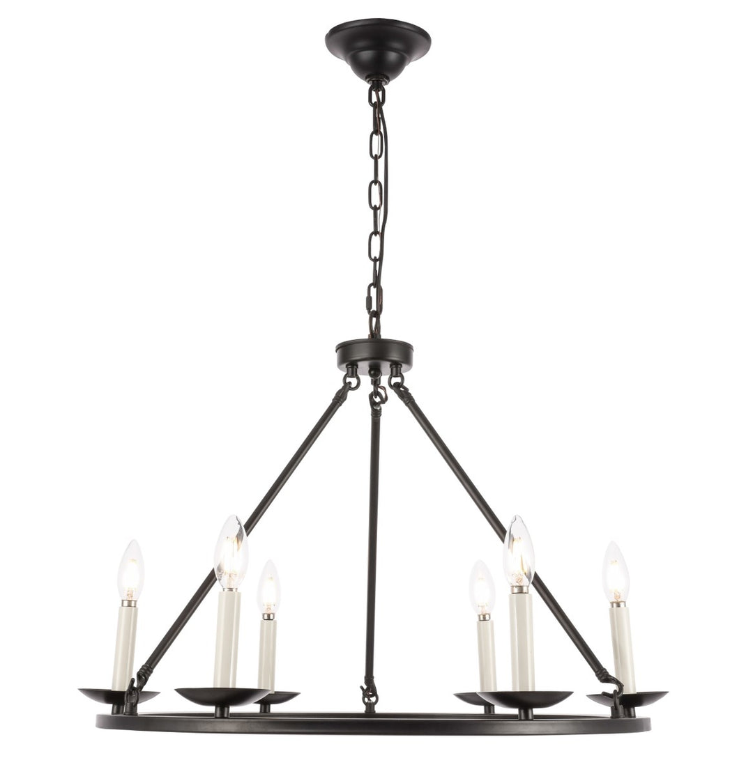 6 Light Black Chandelier by Living District