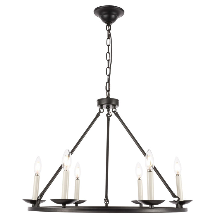 6 Light Black Chandelier by Living District