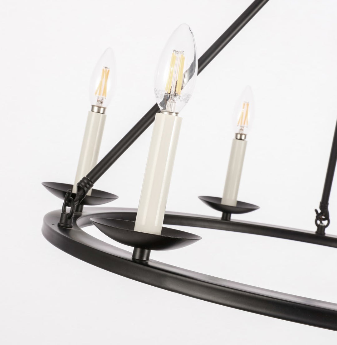 6 Light Black Chandelier