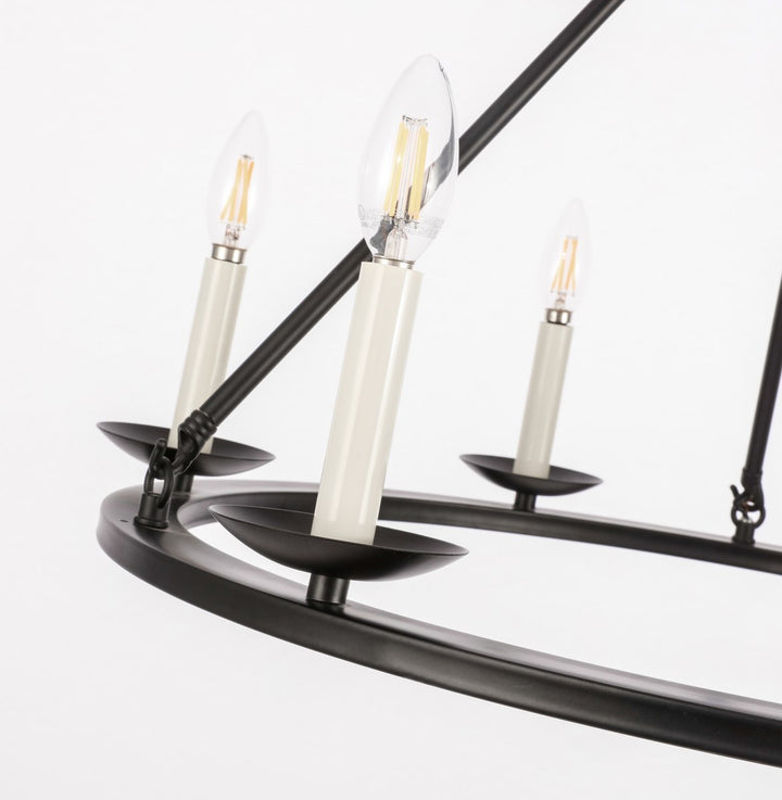 6 Light Black Chandelier