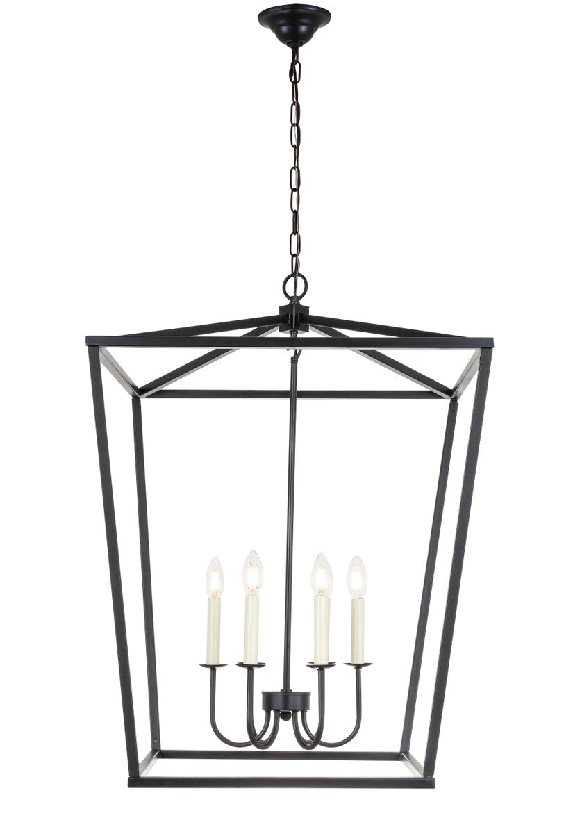 6 Light Black Chandelier by Living District