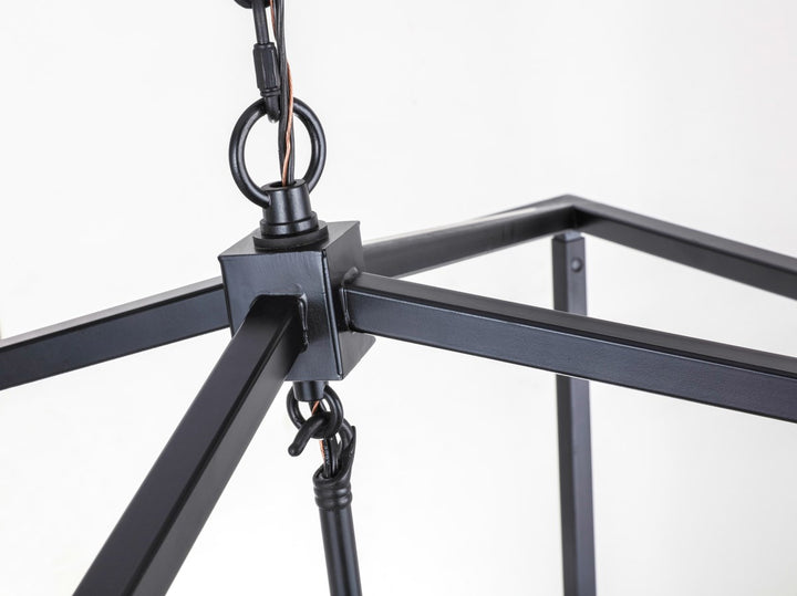 6 Light Black Chandelier