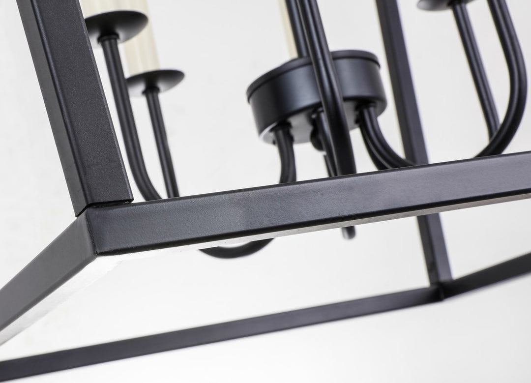 6 Light Black Chandelier