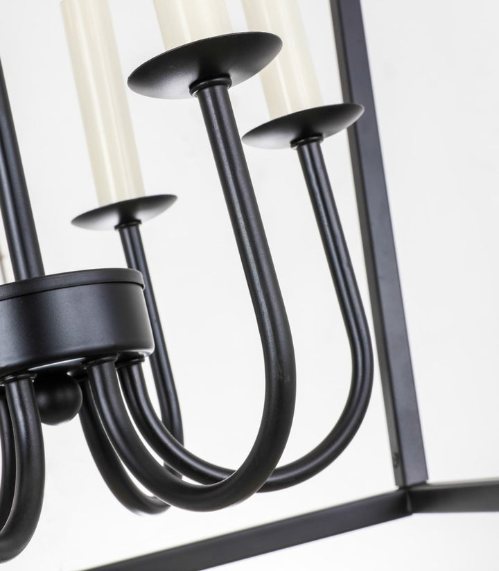 6 Light Black Chandelier