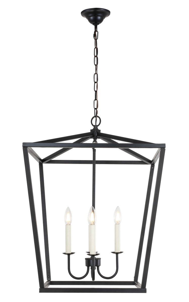 4 Light Black Pendant by Living District