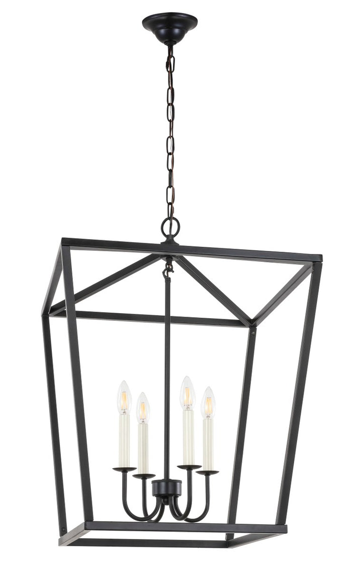 4 Light Black Pendant