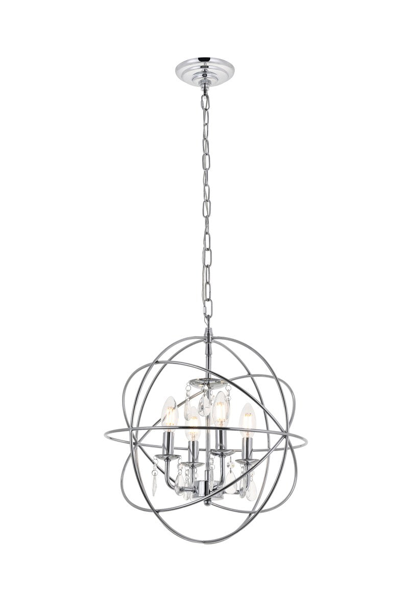 4 Light Chrome Pendant by Living District