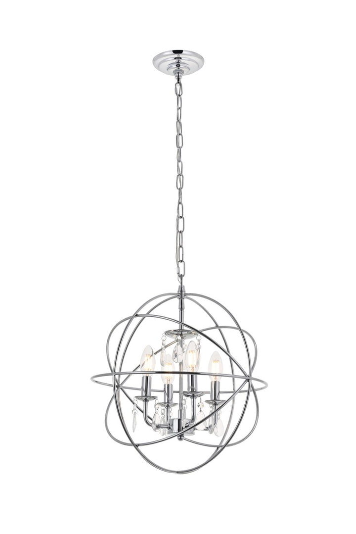 4 Light Chrome Pendant by Living District
