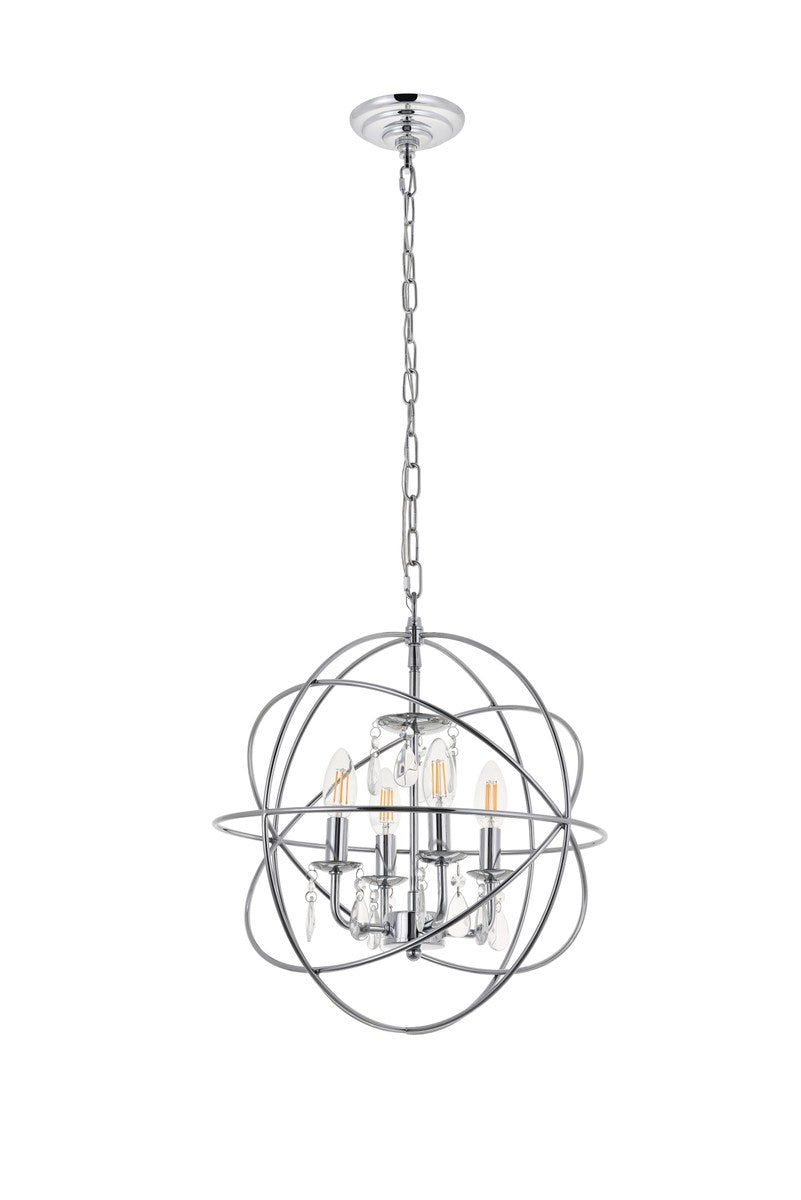 4 Light Chrome Pendant