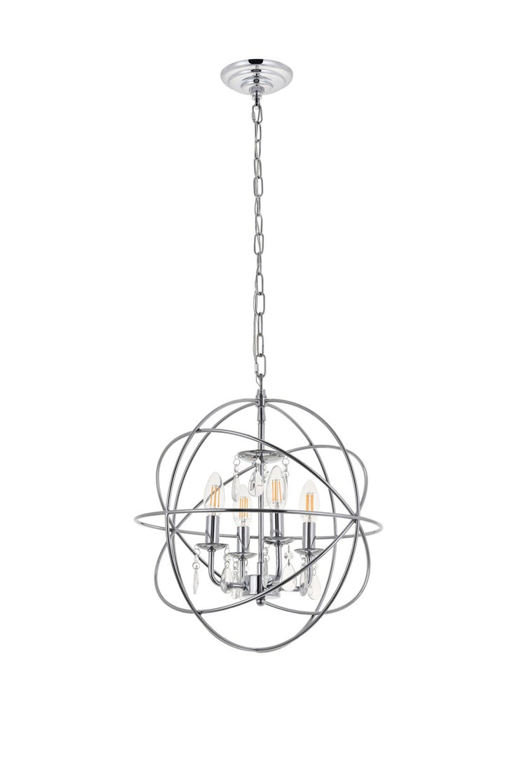 4 Light Chrome Pendant