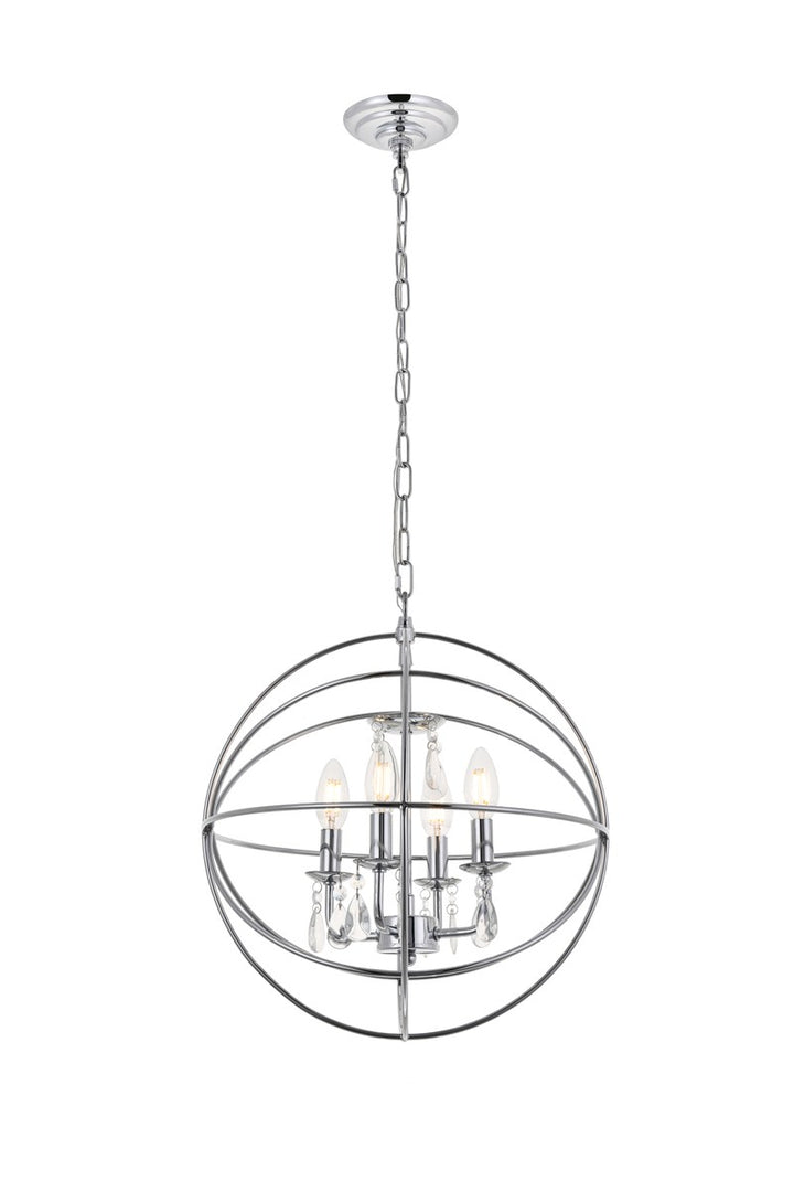 4 Light Chrome Pendant