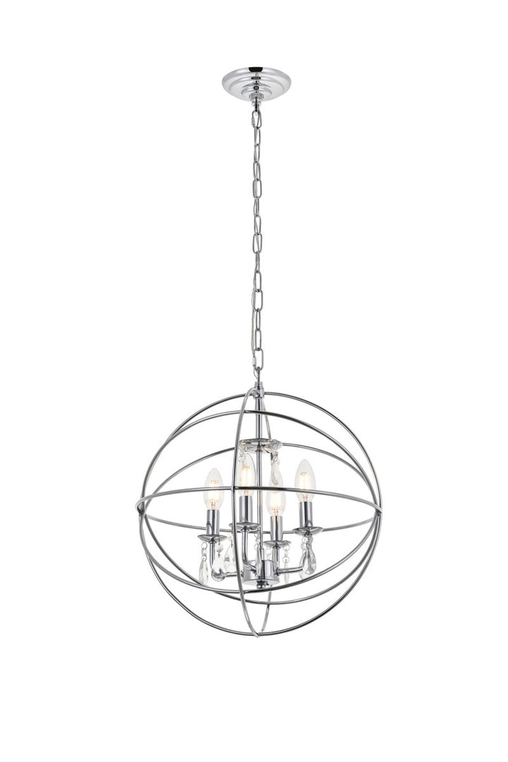 4 Light Chrome Pendant