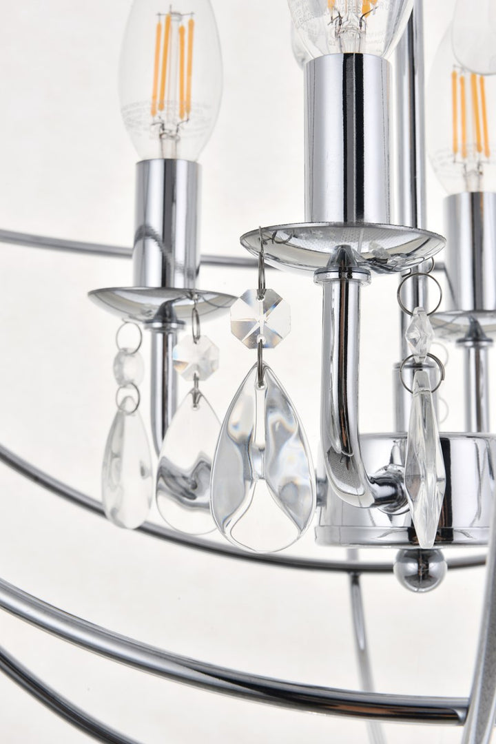 4 Light Chrome Pendant