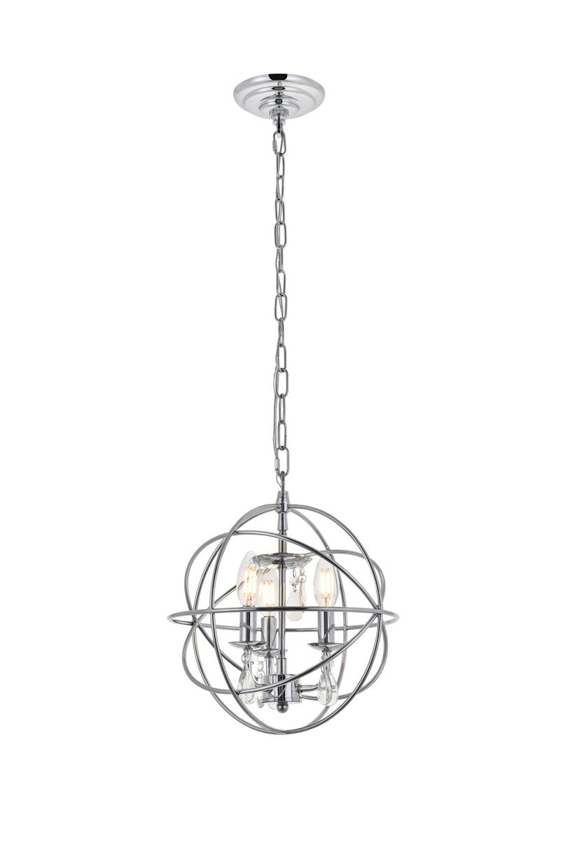3 Light Chrome Pendant by Living District