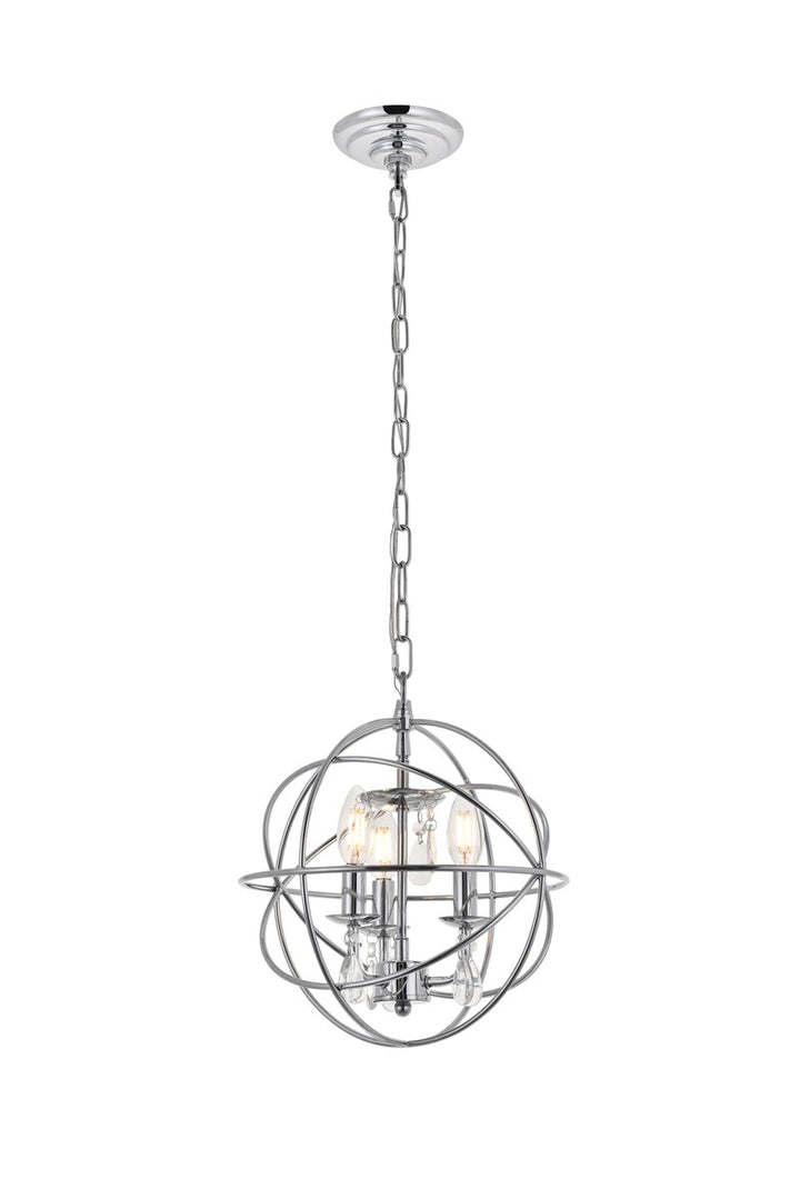 3 Light Chrome Pendant by Living District